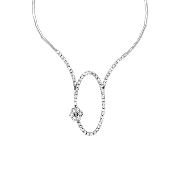 Gold-Halskette mit Diamanten