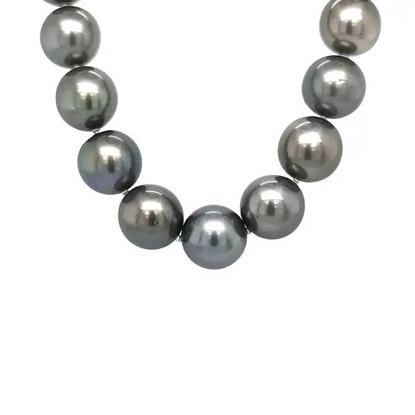 Gold-Halskette aus echter Schwarzmeer-Tahitiperle
