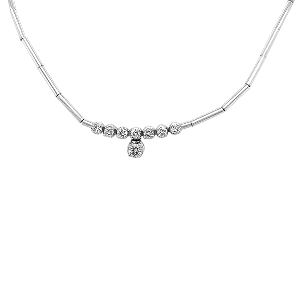 Gold-Halskette mit Diamanten