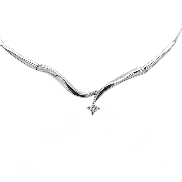 Gold-Halskette mit Diamant