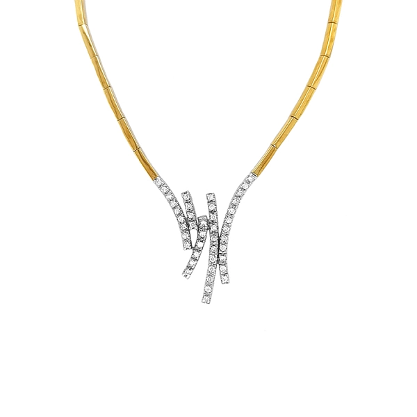 Gold-Halskette mit Diamanten