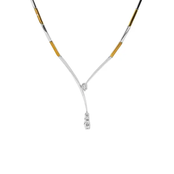 Gold-Halskette mit Diamanten