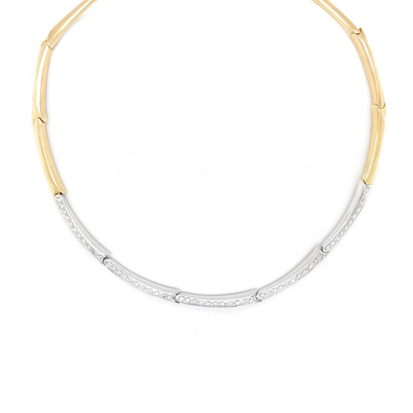 Gold-Halskette mit Diamanten