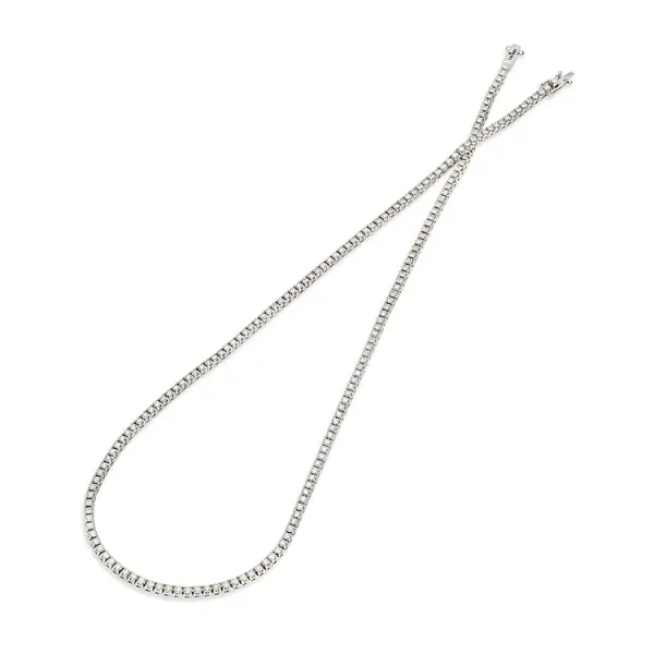 Gold Tennis Halskette Crieri mit Diamanten