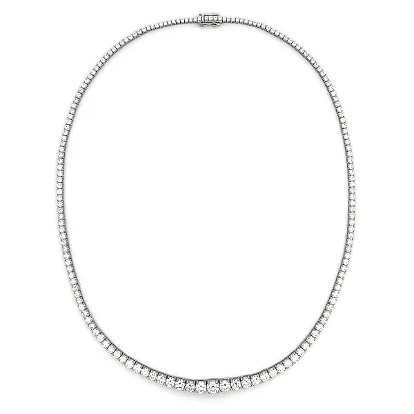 Gold-Tennis-Halskette mit Diamanten