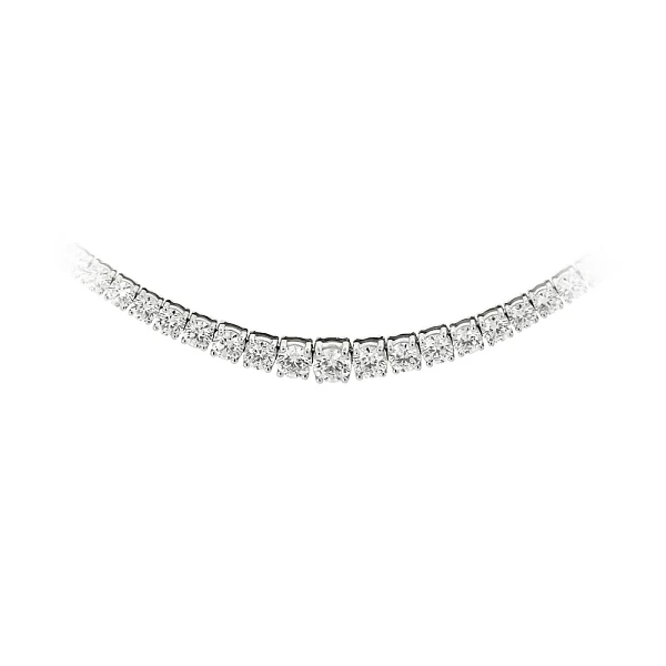 Gold-Tennis-Halskette mit Diamanten