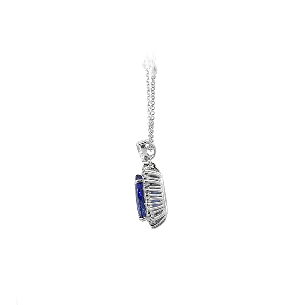 Diamant-Halskette mit Tansanit