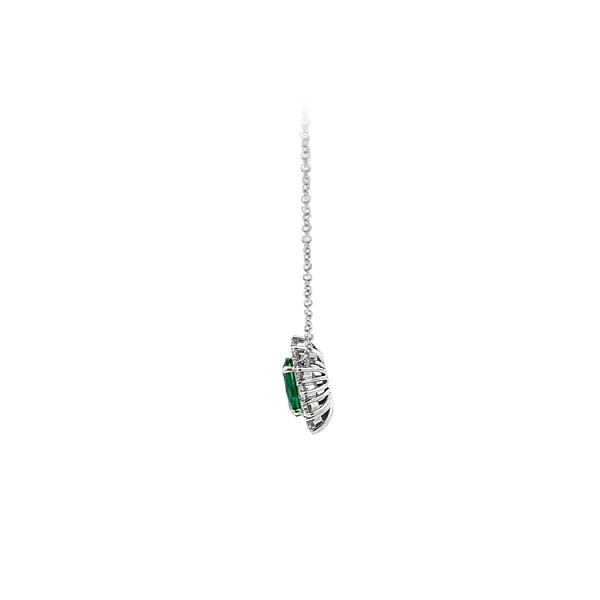 Gold Halskette Smaragd und Diamanten