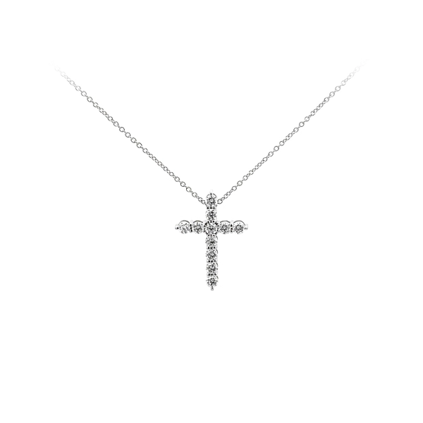 Gold Halskette Kreuz Diamanten