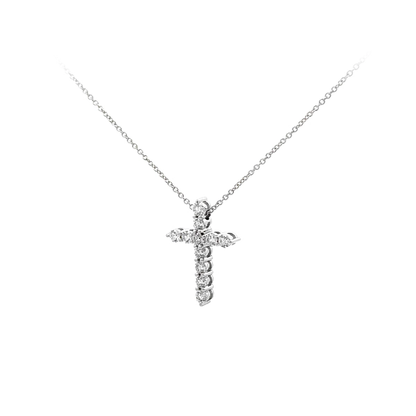 Gold Halskette Kreuz Diamanten