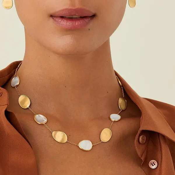 Gold Marco Bicego Lunaria Halskette CB2099 MPW Y 02