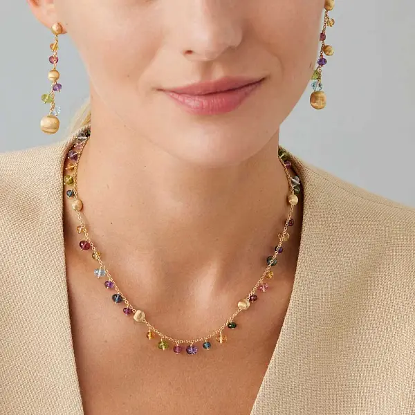 Gold Halskette Marco Bicego Afrika Edelsteine CB2781 MIX02 Y