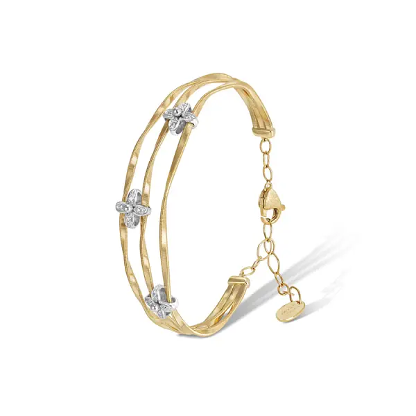 Goldarmband Marco Bicego Marrakech Onde mit Diamanten