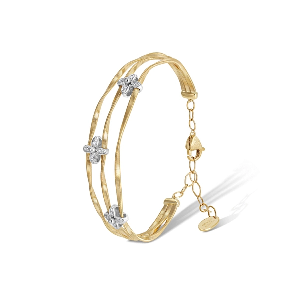 Goldarmband Marco Bicego Marrakech Onde mit Diamanten