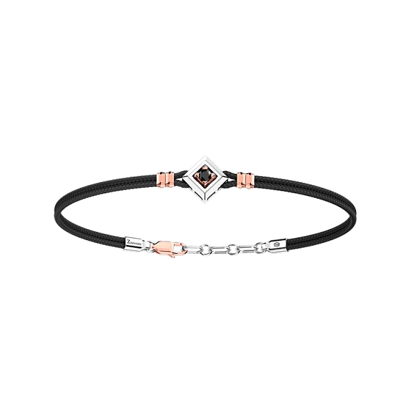 Gold Herrenarmband mit schwarzem Diamanten