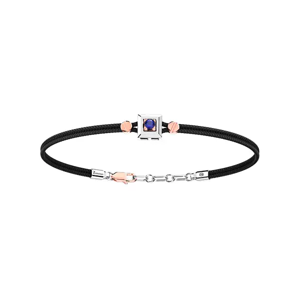 Gold Herrenarmband Zancan mit Saphir