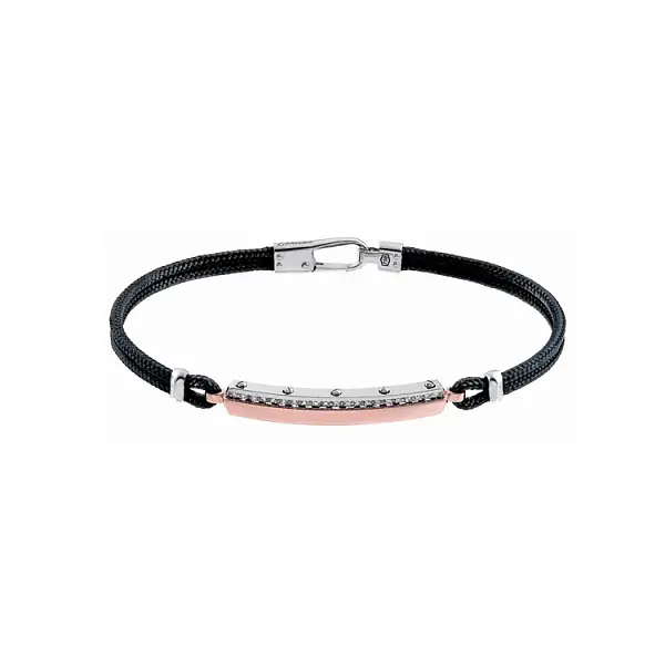 Gold Herren Zancan-Armband mit Diamanten