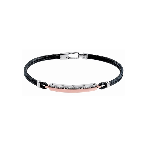 Gold Herren Zancan-Armband mit Diamanten