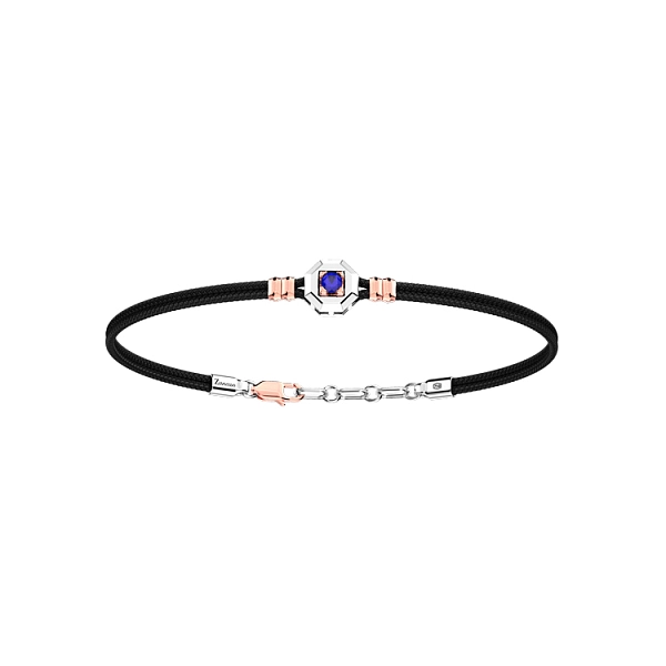 Gold Herrenarmband Zancan mit Saphir