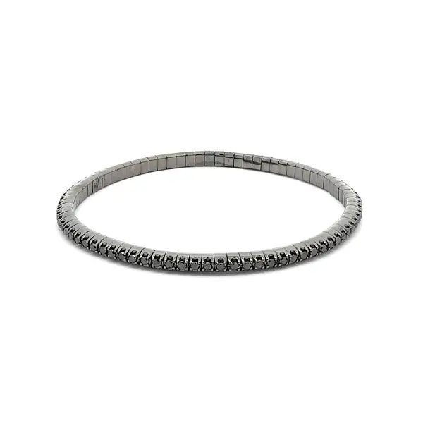Tennisarmband mit Schwarzgold-Diamanten