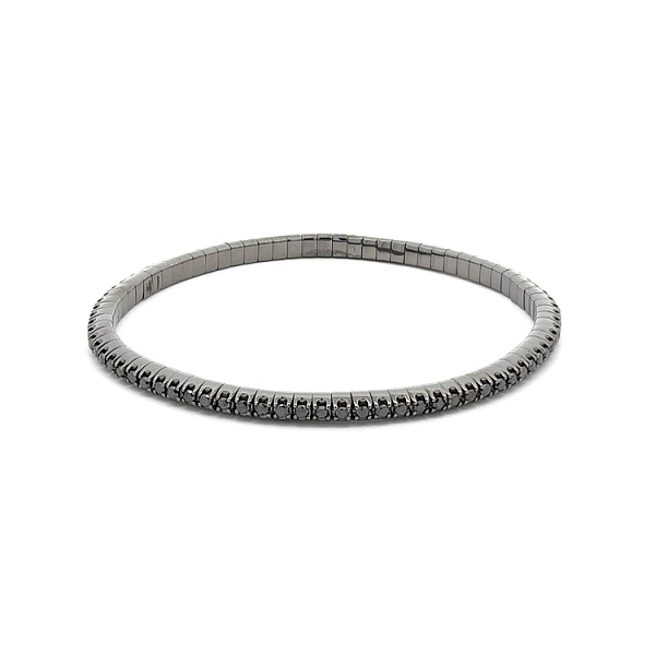 Tennisarmband mit Schwarzgold-Diamanten