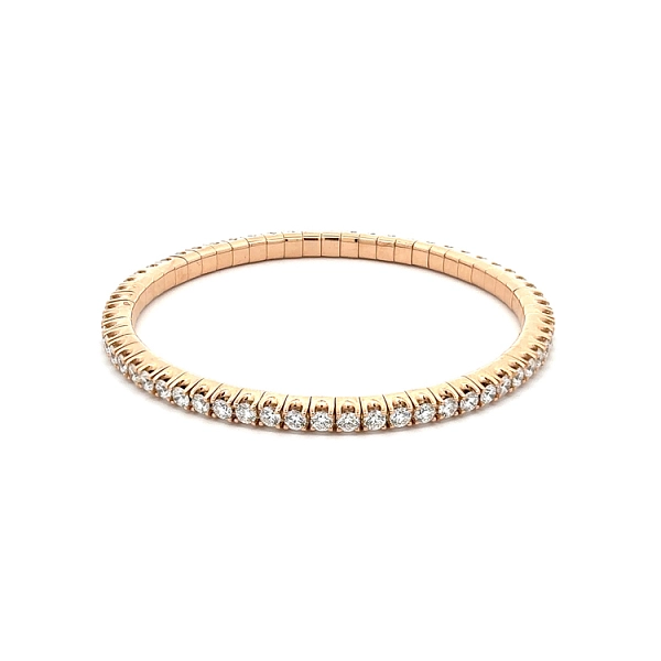Tennisarmband mit Diamanten aus Rotgold