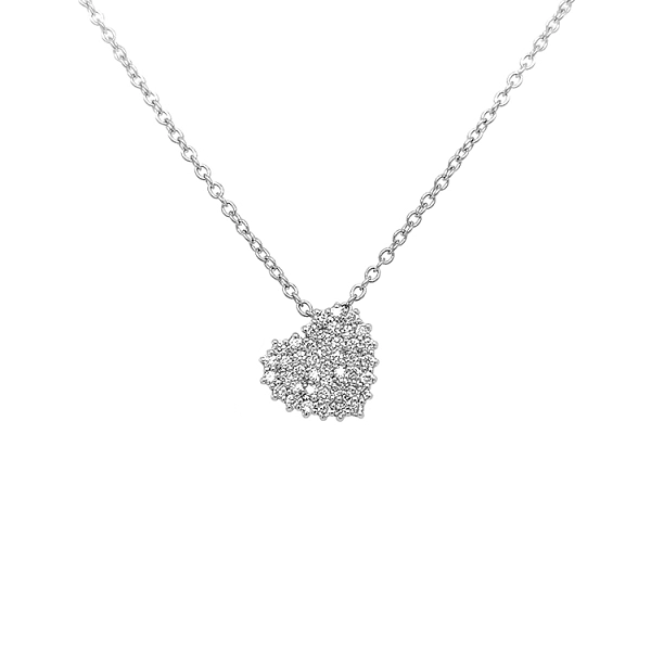 Gold-Anhänger Herz mit Diamanten