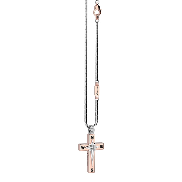 Gold-Anhänger Kreuz Zancan Couture Erste EC512RB