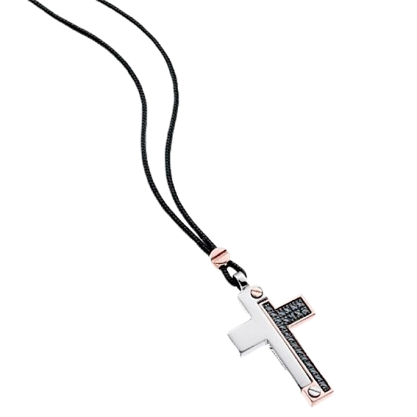 Gold-Anhänger Kreuz Zancan Rekord Set EC383BR