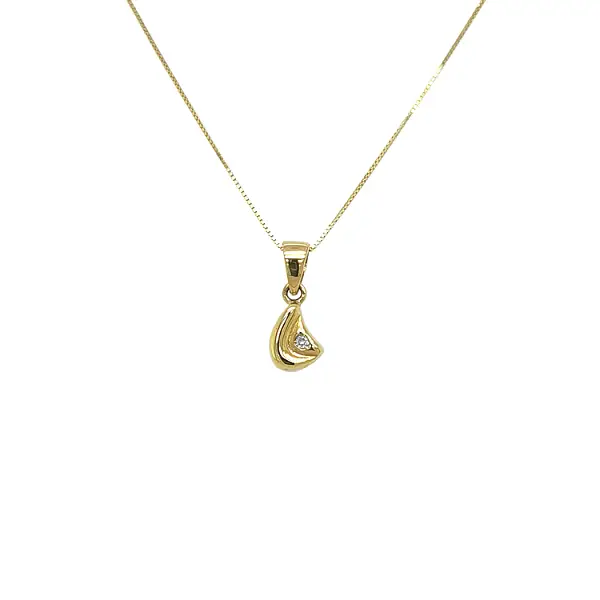 Gold-Anhänger mit Diamant