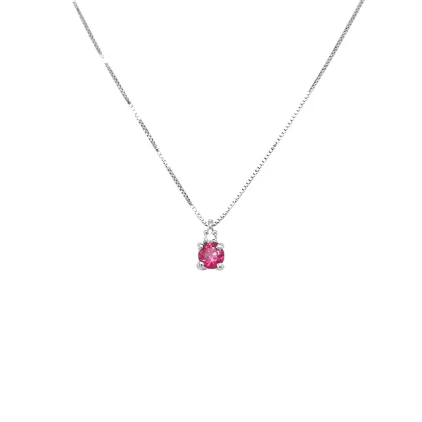 Gold-Anhänger mit Rubin und Diamant