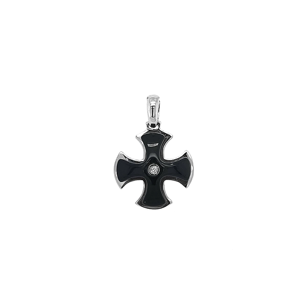 Gold-Anhänger Kreuz mit Onyx