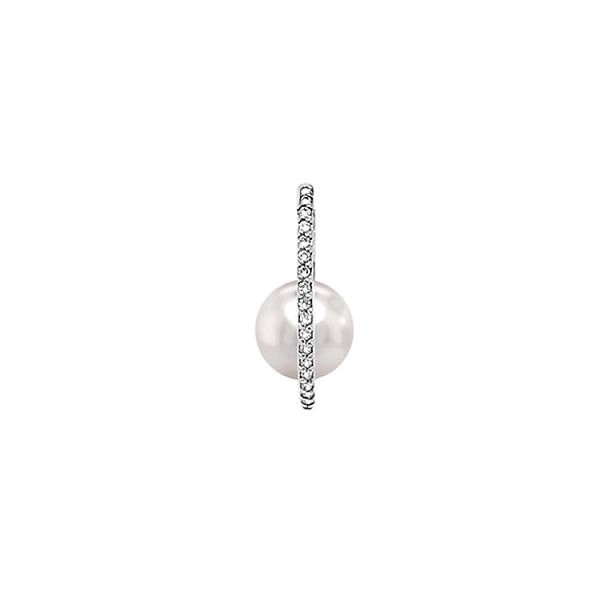 Gold-Anhänger mit Naturperle und Diamanten
