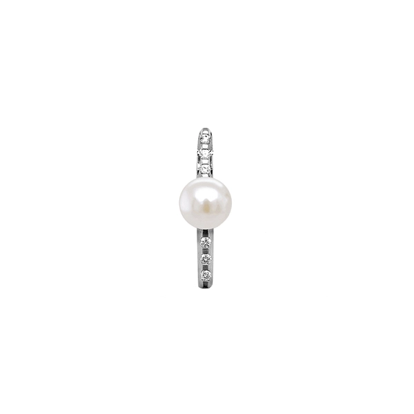 Gold-Anhänger mit Naturperle und Diamanten