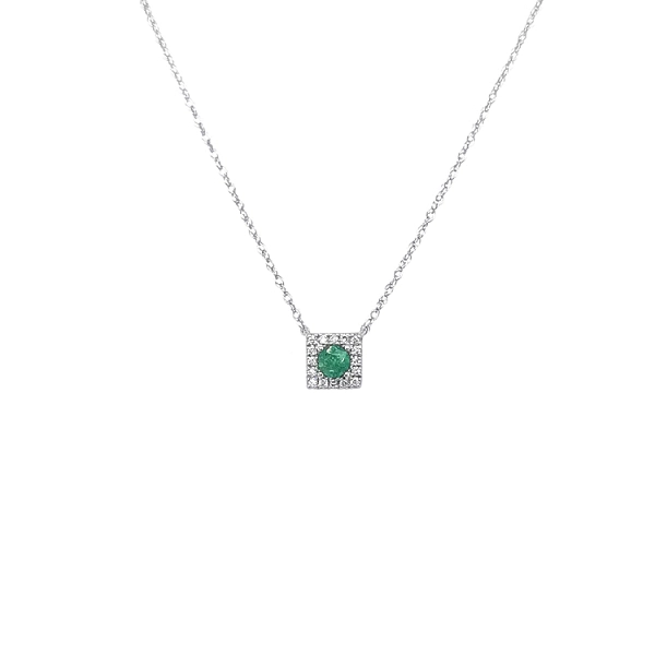 Gold-Anhänger mit Smaragd und Diamanten