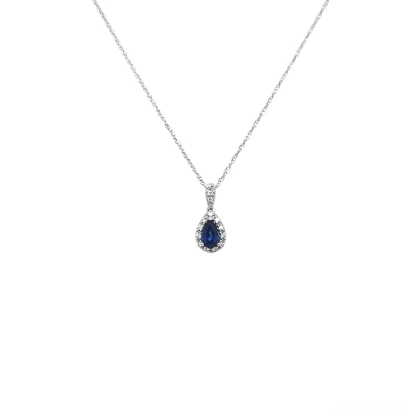 Goldanhänger mit Saphiren und Diamanten