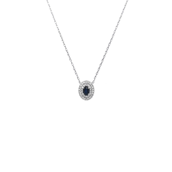 Goldanhänger mit Saphiren und Diamanten