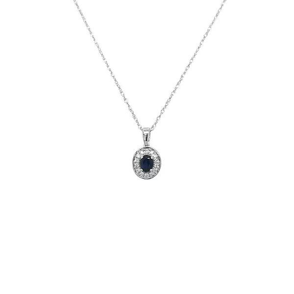 Goldanhänger mit Saphiren und Diamanten