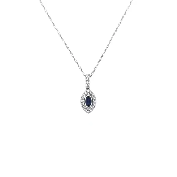 Goldanhänger mit Saphiren und Diamanten