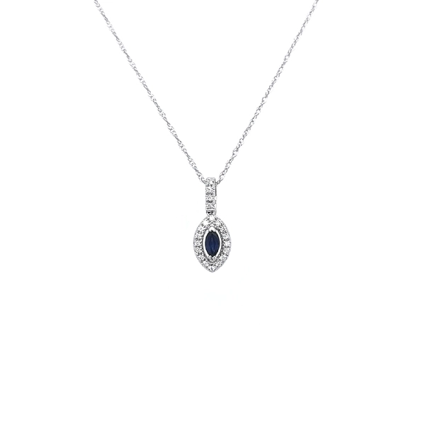 Goldanhänger mit Saphiren und Diamanten