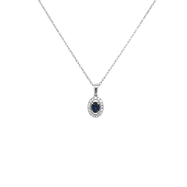 Goldanhänger mit Saphiren und Diamanten