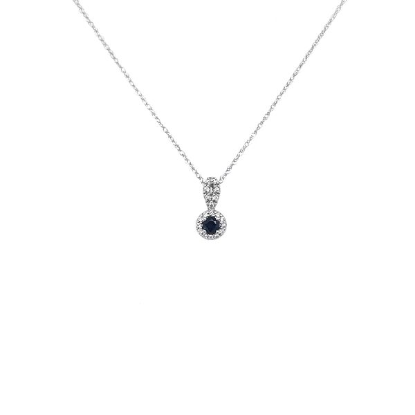 Goldanhänger mit Saphiren und Diamanten