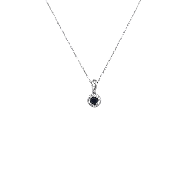 Gold-Anhänger mit Saphir und Diamanten