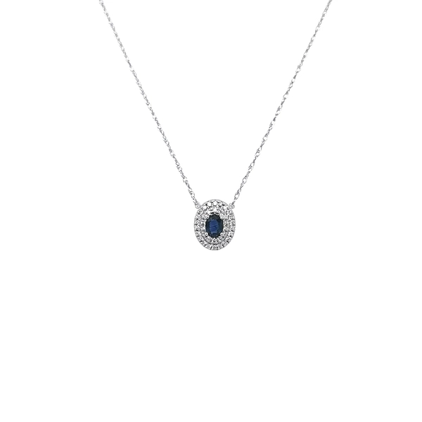 Goldanhänger mit Saphiren und Diamanten