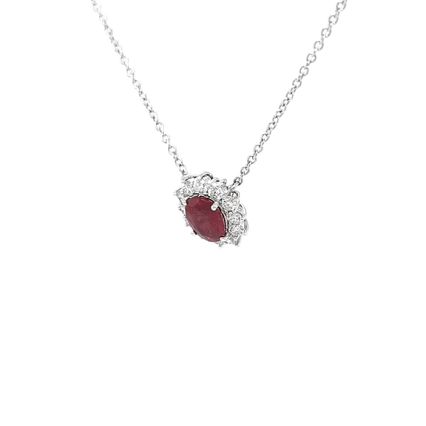 Gold-Anhänger mit Rubin und Diamanten