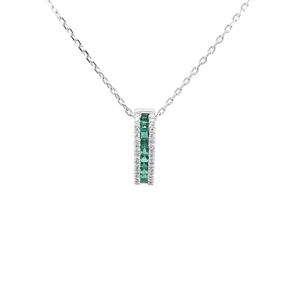 Gold-Anhänger Smaragde und Diamanten