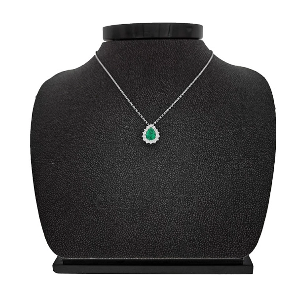 Gold-Anhänger mit Smaragd und Diamanten
