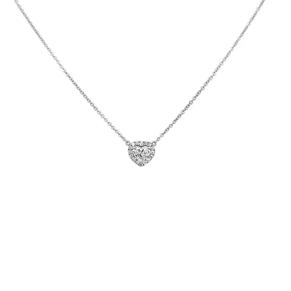 Gold-Anhänger Herz mit Diamanten