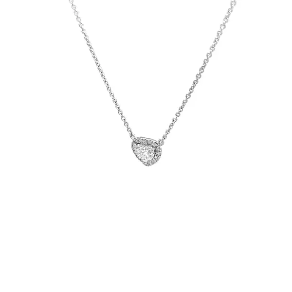 Gold-Anhänger Herz mit Diamanten