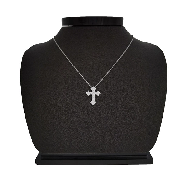 Gold-Anhänger Kreuz mit Diamanten